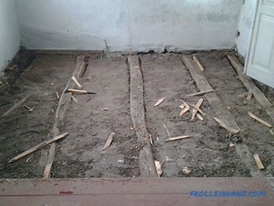 Dřevěná podlaha na zemi vlastníma rukama: instalační proces