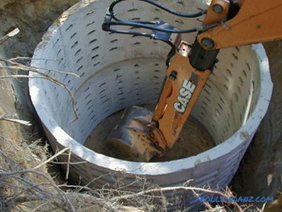 Zařízení septiku z betonových kroužků