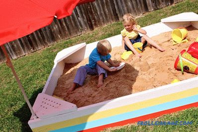 Dětské pískoviště s vlastními rukama - fotky a instrukce