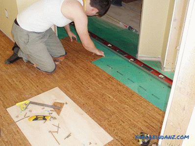 Jak položit korkovou podlahu - uspořádání korkové podlahy