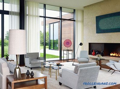 Design obývacího pokoje s krbem - 47 interiérů a fotografické nápady