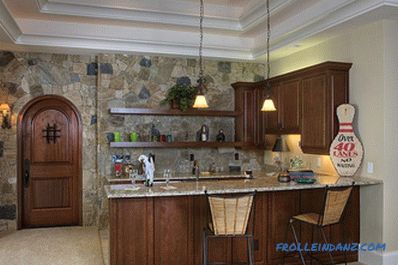 Kámen v interiéru kuchyně - myšlenka na dokončení kuchyně s dekorativní kámen