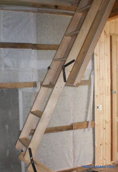 Podkrovní schody vlastníma rukama - žebřík do podkroví