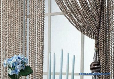 Bavlněné záclony v interiéru - odrůdy, výběrová pravidla, metody zdobení, foto