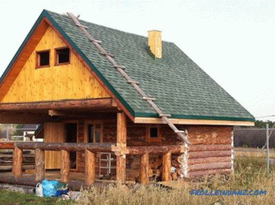 Střecha lázně s vlastními rukama - odnoskatnaya, štít (+ fotografie, kresby)