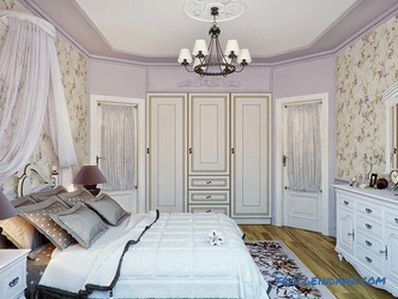Provence styl ložnice design interiéru