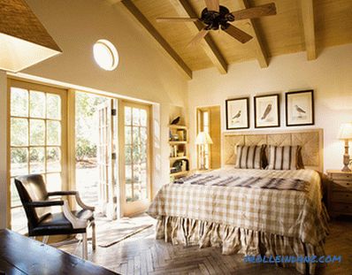 Provence styl ložnice design interiéru