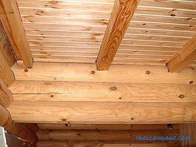 Oprava stropu v dřevěném domě vlastníma rukama (foto a video)