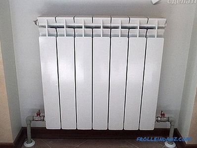 Spodní připojení radiátorů topení - schéma spodního připojení radiátoru