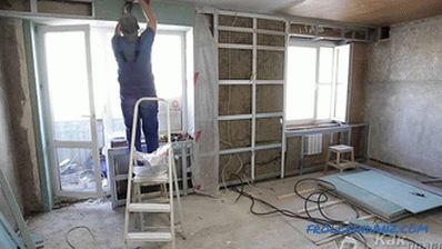 Falešná stěna sádrokartonu - konstrukce sádrokartonové stěny