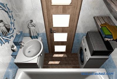 Malý interiér koupelny - design koupelny